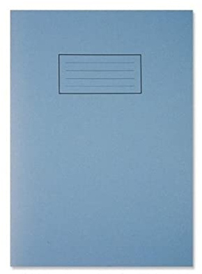 school exercise book ruled and margin A4 blue cover x 1 single notebook