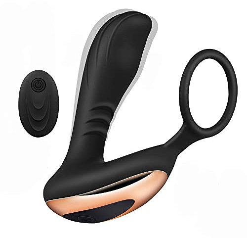 Prostata Stimulator mit Hammerring, Silikon Prostata Massage Vibratoren, Männlicher Remote Anal Vibrator, USB Prostata Stecker 7 Modus Dildo Mann