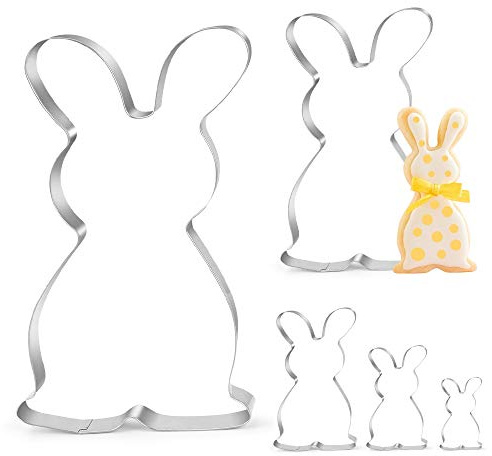 O-Kinee Ausstecher Ostern, Plätzchen Ausstechförmchen Ostern, Plätzchenausstecher Hase, 5 Stück keksform Oster Set, Ideales Ostergeschenk für Osterplätzchen