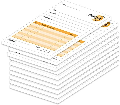 PRICARO Bestellannahmeblock Orange, A6, 10 Stück