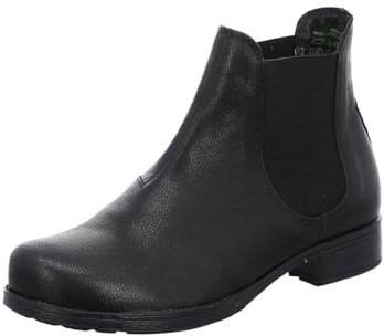 THINK! Damen Denk chromfrei gegerbte nachhaltige Chelsea-Boots, 0050 SCHWARZ, 42 EU