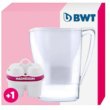 BWT AQUAlizer Home Blu | Caraffa filtrante 2,6 l con 1 cartuccia magnesio | filtro acqua potabile cucina | anticalcare cloro piombo rame | sostenibile e pratica per bevande
