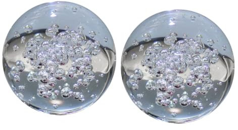 Ciieeo 2pièces Décoratives Verre Transparent pour Maison Art Et Décoration De Bureau Ornements pour Cabinet TV Et Showcase