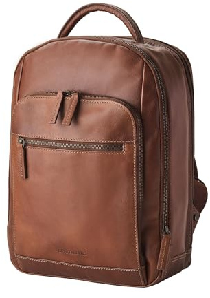 DRAKENSBERG Leder 16 Business Rucksack Frederico' luxuriöse Laptoprucksack für Büro, Arbeit und Reise, 20L - Kastanien-Braun, DR00507