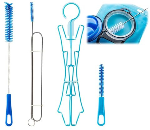 BNOYONERAS Vescica di Idratazione Kit di Pulizia, Kit di Pulizia 4 in 1 per Vesciche di Idratazione, Kit per la Pulizia del Tubo della vescica dell'Acqua, Kit di Pulizia della Sacca Idratazione