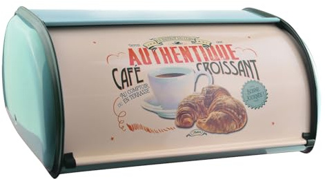 Nixiara Scatola Di Pane Con Coperchio Della Parte Del Rotolo: Supporto Del Pane Di Trasporto Facile, Contenitore Di Metallo | Bin Da Cucina Con Manico In Acciaio Inossidabile, Deposito