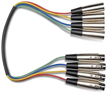 Hosa XLR-401.5 XLR3M to XLR3F Snake, 1.5ft