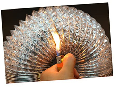 EXHUMKY Manguera De De Aluminio De 100 Mm Ignífuga y Flexible Para Ventilación Hvac 1,5 m Adecuado Para Cocinas y Baños Manguera De Escape