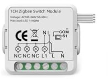 Gettimore WLAN Rolladenschalter Tuya, Zigbee, Sprach- und App-Steuerung Jalousien, Markisen, Vorhänge, Weiß