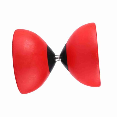 ERYUE Färgglad Trippellager Diabolo-set Rolig Kinesisk Yoyo för Nybörjare med Robust Design för hand- och Armträning ABS-material i Röd Grön Gul (Röd)