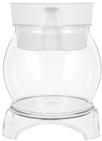 Toddmomy Aquarium pour Poissons Betta en Plastique : Aquarium hydroponique incassable, Petit Bocal pour Poissons Betta avec Base - 21,6 x 16,8 cm, Micro- paysager pour Bureau