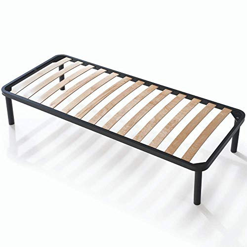 EVERGREENWEB - Bett Lattenrost 80x190 Einzelbett Höhe 35 cm Orthopädisches Extra Komfort Leisten Holz mit 4 Abnehmbar Füße, Verstärkte Rahmen aus Stahl Bettgestell geeignet für alle Betten & Matratzen