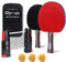 Glymnis Tischtennis-Set Tragbares Ping Pong Bälle Set für Indoor Outdoor Spiel Tischtennis-Training mit einziehbarem Netz, Paddel, 3-Sterne-Bälle & Aufbewahrungstasche