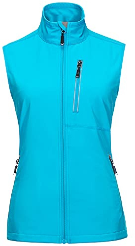 33,000ft Women's Lightweight Running Vest Outerwear with Pockets, Windproof Sleeveless Jacket for Golf Hiking Travel