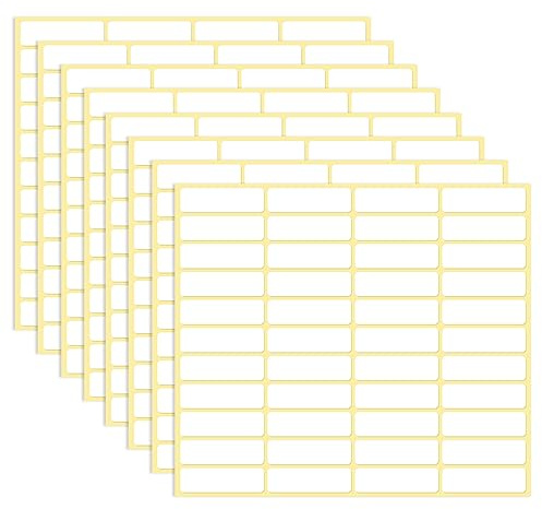 1980 Stück Blanko-Ordner-Etiketten, 1,3 x 4,4 cm, beschreibbare Namensschild-Aufkleber, weiße Namensschild-Aufkleber, kleine Adress-Etiketten für Büro, Dokumente, Dateiklassifizierung