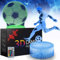 Veilleuse de football à 2 motifs - Illusion 3D - Jouet pour enfants - 16 couleurs changeantes - Avec télécommande - Lampe de nuit pour enfants, anniversaire, cadeaux de Noël, décoration