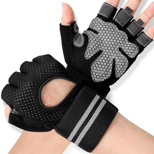 KUOGAS Fitness Handschuhe, Trainingshandschuhe für Damen und Herren - Fitness Handschuhe für Krafttraining, Bodybuilding, Kraftsport & Crossfit Training (S)
