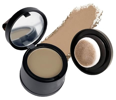 Hairline Powder Instantly,Dark Brown Hair Root Touch Up Concealer - Windproof Waterproof & Sweatproof with Mirror and Puff,Hairline Shadow Coverage Hair Powder for Women and Men