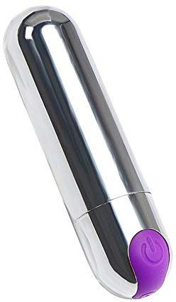 SXOVO 10 Vibrationsmodus Minivibrator, Wiederaufladbar Clitoral G-punkt Vibrierende Bullet Vibrator, Wasserdichte kraftvolle Stimulation Tragbare Massager für Paar Reise (Silber)