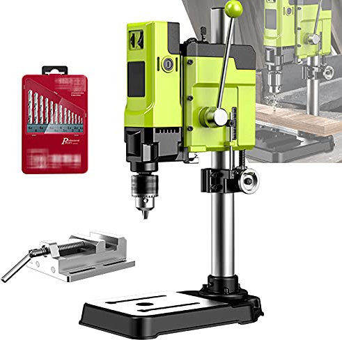 LXX Taladro de Columna, Taladro de Columna Profesional 880w, Taladro de Banco de Alta Precisión Electrico, Ideal para Perforaciones de Precisión, 220V