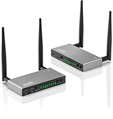 656FT Wireless HDMI Transmitter & Receiver, Multiple TXs & RXs, 5.8G Professional HDMI Extender with KVM, IR Remote, Loop-Out, Stream Video Audio for Laptop, TV Stick, Satellite to TV, Projector