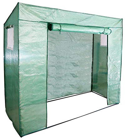 Ansobea Gewächshaus Treibhaus faltbar Foliengewächshaus Pflanzenhaus Gitterfolie Schädlingsschutz tomatenzelt Grün, 200 x 80 x 170cm (LxBxH)