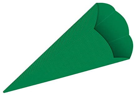 itenga Schultüten Rohling aus Bastelwellpappe 68cm - Schultüten Rohling zum Basteln - 3D Wellpappe (grün)