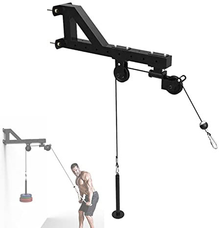 DYK&NX Wandmontage Kabelzug Fitness, Latzug Unterarmtrainer Seilzugsystem, Verbesserte Seilzug für Bizeps Riemenscheibensystem Home Gym