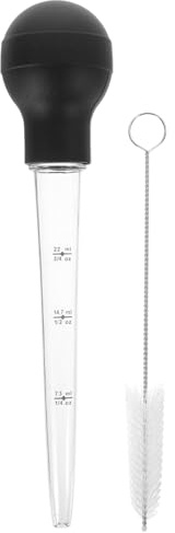 HOLIDYOYO Pompa per Condimento in Silicone per Tacchino Tubo per Gocciolamento Dellolio Strumento per Barbecue per Condire Maiale Manzo Pesce Stile Casuale