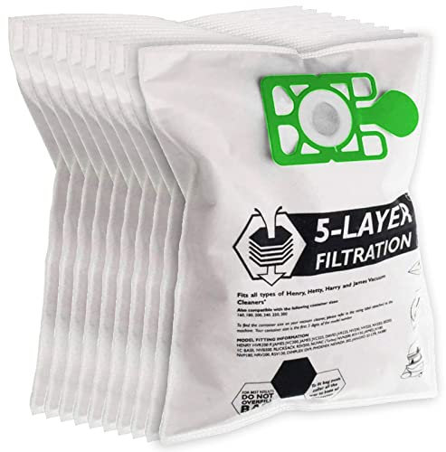 SPARES2GO SMS Dust Bags for Karcher T7/1 T9/1 T10/1 T12/1 Vacuum Cleaner (Pack of 10)