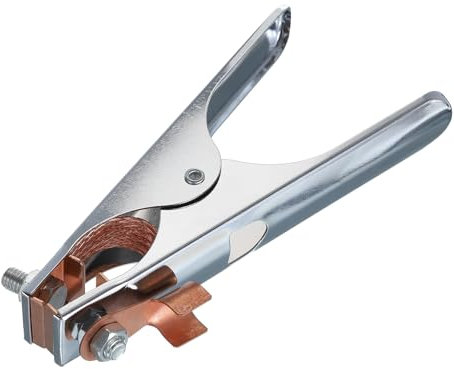 sourcing map Pinza de Tierra para Soldadura de 300A Pinza de Tierra en Forma de A para Máquina Soldadora Cable de Tierra de Clip de Alambre de Hierro Cromado para Máquina de Soldar