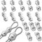 Abrazadera de cable de alambre de 3 mm, 20 unidades de acero inoxidable 304, juego de abrazaderas de cable M3, conector de cable, clip de cable de acero, abrazadera de cable dúplex, abrazadera para