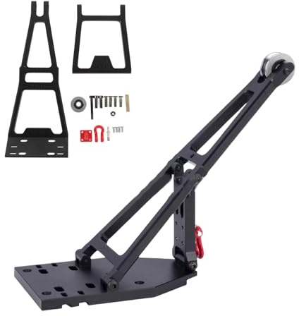 Fabater Kit de Construction de Camion RC et de Remorquage, Ensemble de Sauvetage à Double Stent de Treuil RC à L'échelle 1/10, Kit de Dépannage de Bras de Grue de Dépanneuse de Sauvetage