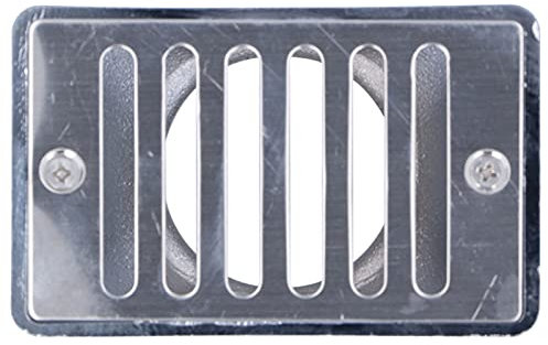 DIRBAK Piscina in Acciaio Inossidabile Piscina Overflow Outlet Anti -bloccante griglia Maschio Filo Cover di Scarico da Parete per Piscine per Piscine e Spa e Spa 11x6,8x6,5 cm