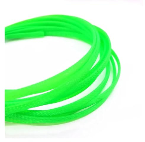 Manicotto a treccia in PET isolato 1/5/10M 3/4/6/8/10/12/14mm Protezione stretta for guaina avvolgente for filo ad alta densità Nero Rosso Guaina for cavo(Green LE,3mm,2M)