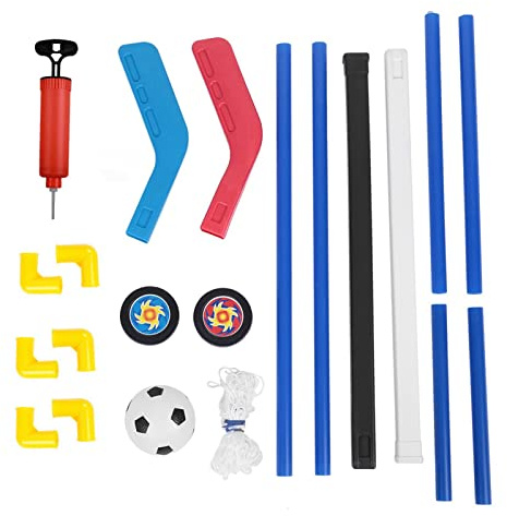 Bnineteenteam Porta da Hockey su Ghiaccio per Bambini, Set di Porte Sportive in Plastica con Mini Pallone e Pompa per Divertimento all'aperto