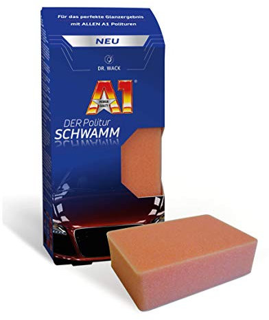 Dr. Wack – A1 DER Politur SCHWAMM I Premium Schwamm zum Auto-Polieren I Perfekt zum Auftragen aller A1 Polituren I Langlebiger Polier-Schwamm für alle Lacke I Hochwertige Autopflege – Made in Germany