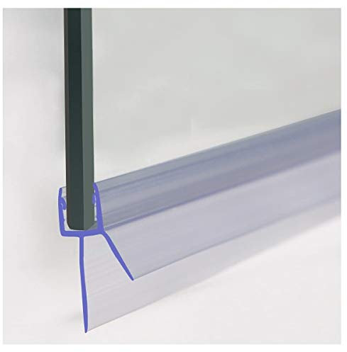 Clear Shower Screen Seal Strip – Fits 4-6mm Glass, Covers Up to 15mm Gap (Straight)