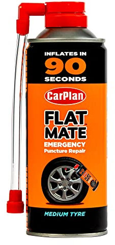 CarPlan Flat Mate - Medium Tyre 400 ml - Emergency Puncture Repair Tyre Inflator