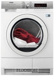 AEG T86581IH Sèche-linge indépendant Charge frontale 8 kg A++ Blanc Pompe à chaleur Blanc Boutons Rotatifs Gauche