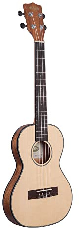 KALA KA-SSTU-T - Solid Spruce Travel Tenor Ukulele, with Bag