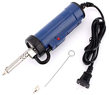 Electric Vacuum Solder Sucker-30W 220V 50Hz Electric Vacuum Solder Sucker Desoldering Pump, Blue