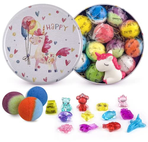 12pcs Bath Bombs for Kids with Surprise Crystal Toys Inside