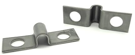 Halterung für 6mm Stab Doppelstammattenzaun Pfosten Befestigung Spanndraht Maschendraht Zaun 25 Stück (Nummer 4 mit 9mm Loch)