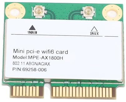 Tarjeta de Red Inalámbrica MPE AX1800H WiFi 6, Mini PCIE RTL8852BE 1800Mbps Tarjeta de Red WiFi de Doble Banda, Adaptador de Red Bluetooth 5.2 para PC Portátil
