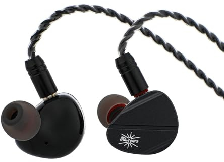 Linsoul Kiwi Ears Canta In-Ear Monitor, cuffie ibride 1DD+2Planar, cuffie da gioco, IEM con cavo HiFi, con cavo IEM staccabile per musicisti audiofili