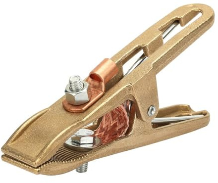 Ieron Pinza de cocodrilo para soldar, 500 A, de latón, con Forma de A, para máquina de soldar, Pinzas de latón para soldar, Pinzas de Soldadura Resistentes para máquina de soldar (500 A)