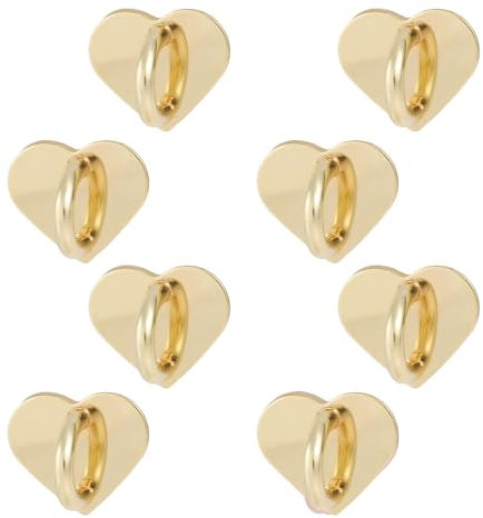 8pcs Coeur Anneau de Support pour Téléphone Portable, Mignon Crochets Charme Téléphone Adhésif Support Bague Phone pour Étui Phone Tablette Accessoires Bricolage (Gold)