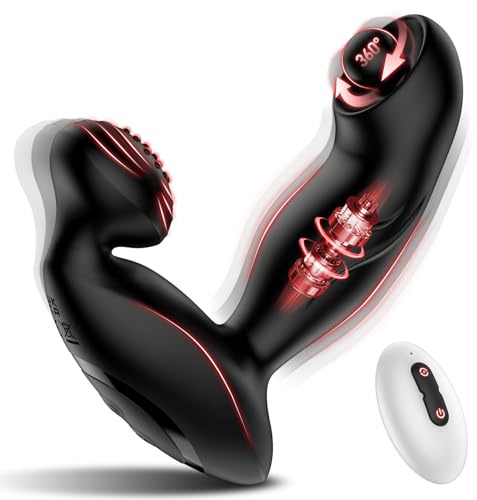Analvibratoren für Mann Prostata Stimulation Männer mit 10 Rotations 10 Vibrationsmodi Analplug für männer Sex Spielzeug für die Männer Anal Vibratorensets für Männer 360° Rotierender Anal dildo