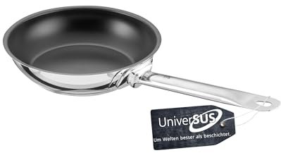 GastroSUS Industar PLUS Bratpfanne mit UniverSUS Oberflächenstruktur, ohne PFAS/PTFE, 163150-20, Edelstahlpfanne Induktion, 20 cm